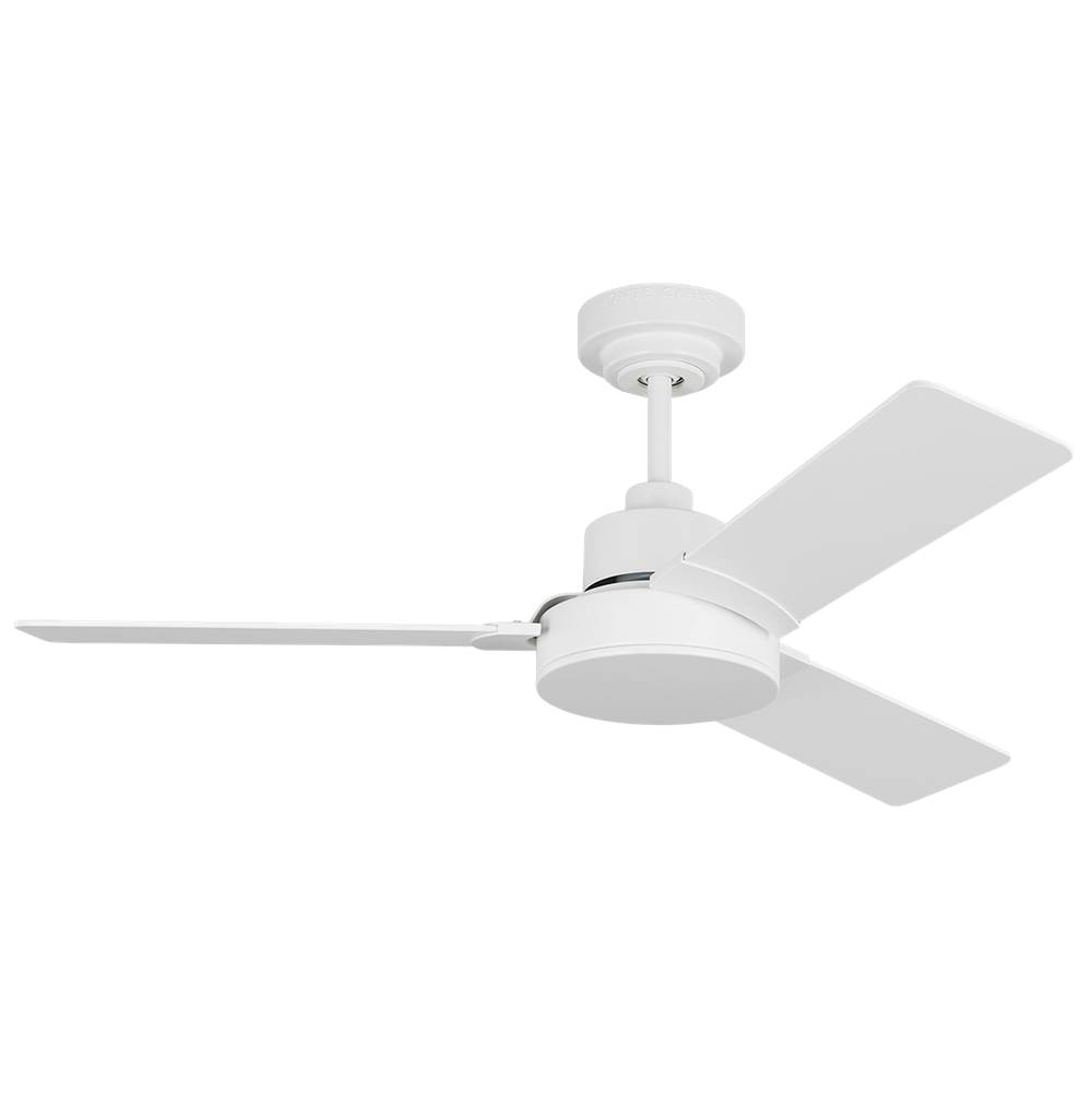 Generation Lighting Jovie 44'' Indoor/Outdoor Matte White Ceiling Fan with Wall Control and Manual Reversible Motor
