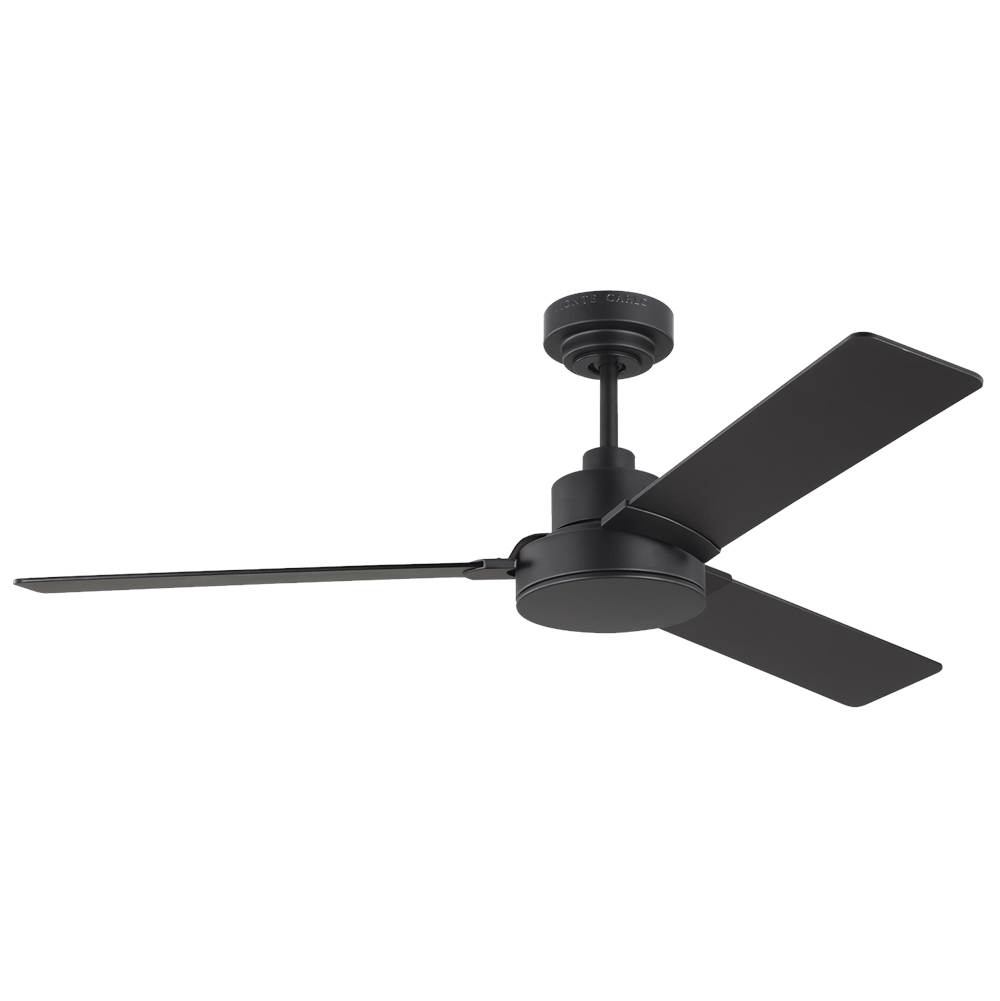 Generation Lighting Jovie 52'' Indoor/Outdoor Midnight Black Ceiling Fan with Wall Control and Manual Reversible Motor