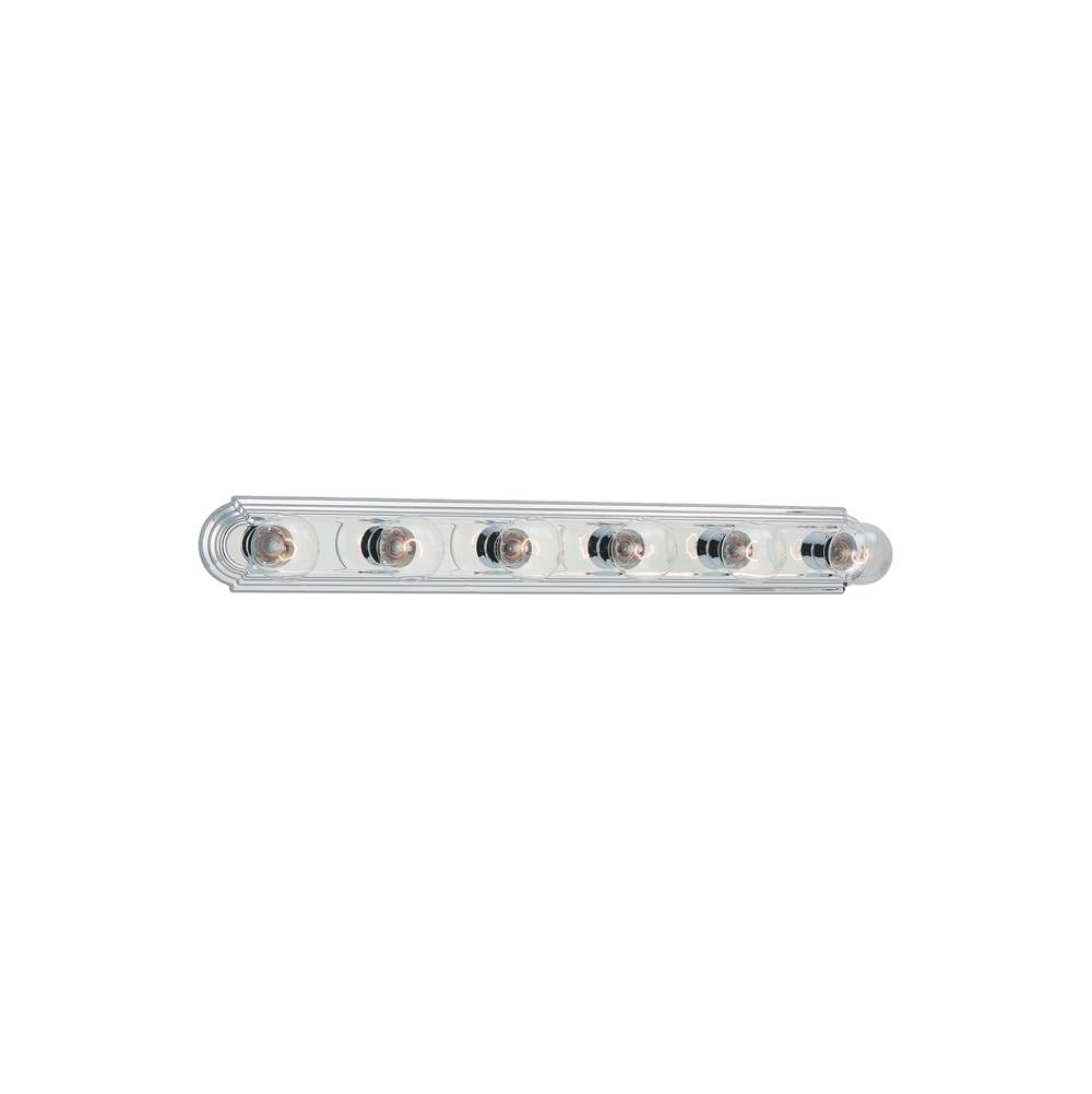 Generation Lighting De-Lovely Traditional 6-Light Indoor Dimmable Bath Vanity Wall Sconce In Chrome Silver Finish