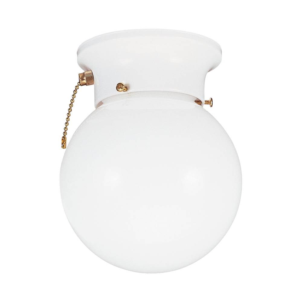 Generation Lighting One Light Ceiling Flush Mount With On/Off Pull Chain