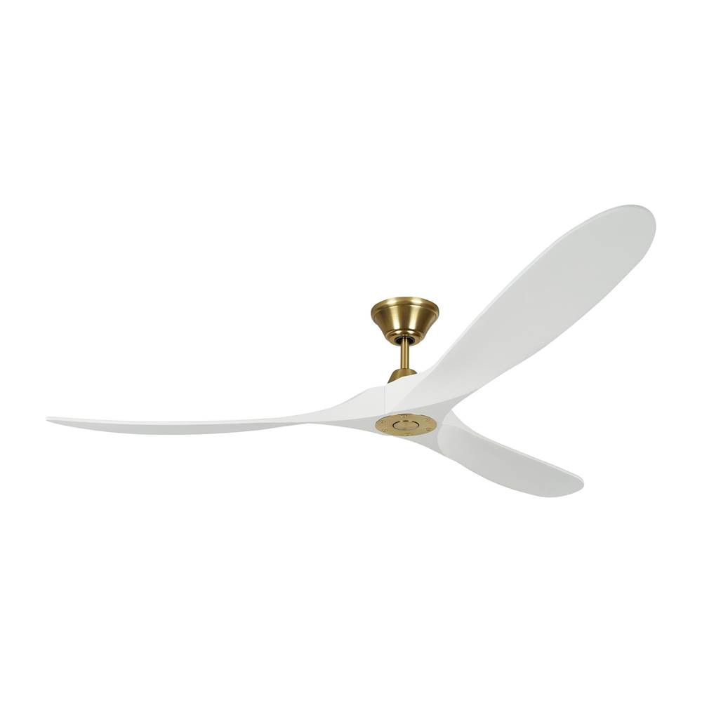Monte Carlo Fans 70'' Maverick Max - Matte White With Burnished Brass